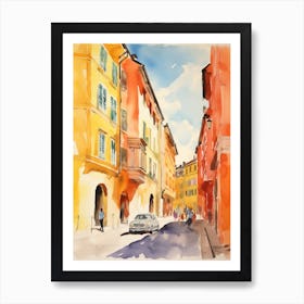 Vicenza, Italy Watercolour Streets 3 Art Print
