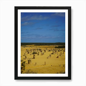 Stunning Landscapes Of Nambung National Park: Pinnacles Rocks At Sunset Art Print