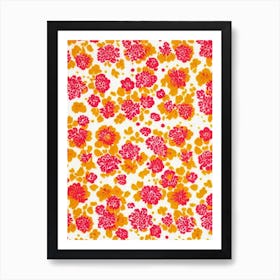 Lysimachia Floral Print Retro Pattern Flower Art Print