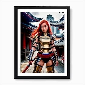 Japan Warrior Girl Yuki Art Print