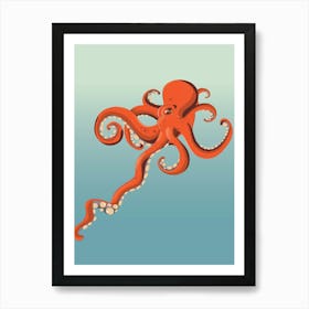 Octopus under the sea Art Print