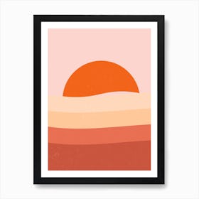 Sunset Ocean Wave Art Print