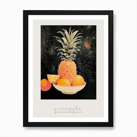 Pineapple Abstract Art Deco 2 Poster Art Print