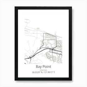 Bay Point,United States Minimalist Map Art Print