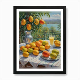 Mangoes On The Table 1 Art Print