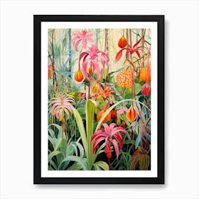 Tropical Plant Painting Spider Plant 2 Art Print