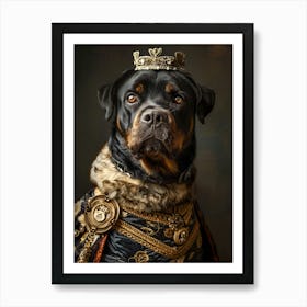 Rococo Royal Rottweiler Art Print