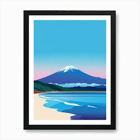 Mount Fuji Japan 1 Colourful Illustration Art Print