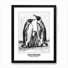 Penguin Feeding Their Chicks Poster 6 Art Print