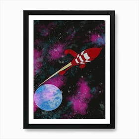 Space Rocket Art Print