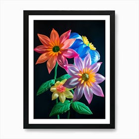 Bright Inflatable Flowers Passionflower 2 Art Print