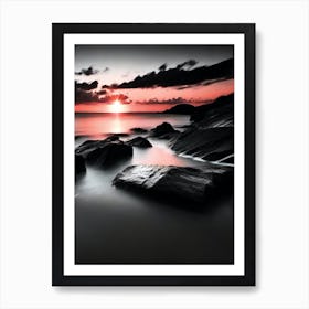 Sunset Over Rocks 13 Art Print