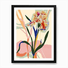 Colourful Flower Illustration Carnation 3 Art Print