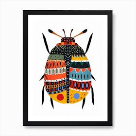 Colourful Insect Illustration Pill Bug 1 Art Print