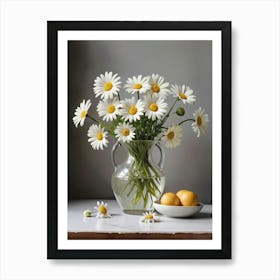 Daisies In A Vase 1 Art Print