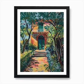 Villa Lante Gardens, Italy, Painting 2 Art Print