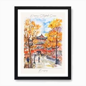 Poster Of Beijing, Dreamy Storybook Illustration 2 Art Print