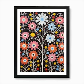 Flower Motif Painting Gypsophila Babys Breath 2 Art Print