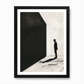 Shadow Of A Man, Minimalism 2 Art Print