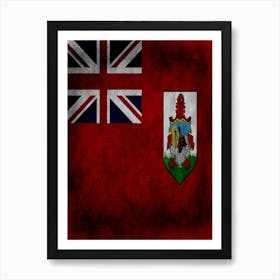 Bermuda Flag Texture Art Print