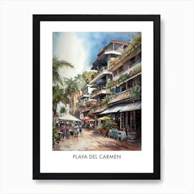 Playa Del Carmen Watercolor 1travel Poster Poster