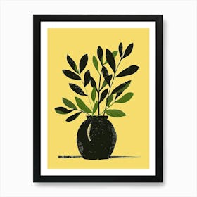 Zz Plant Minimalist Illustration 14 Art Print