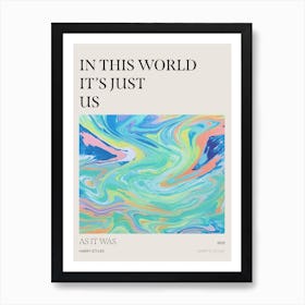 Harry Styles Retro Swirl Lyric Poster 7 Art Print