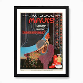 Vivaudous’s Mavis, Irresistible Advert 1920, Fred L Parker Art Print