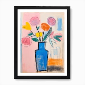 Flower Painting Fauvist Style Rose 1 Art Print