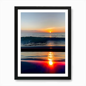 Sunset At The Beach-Reimagined 1 Art Print