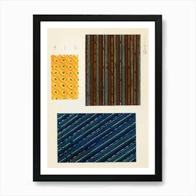 Vintage Ukiyo-e Woodblock Print Of Japanese Textile, Shima Shima, Furuya Korin (186) Art Print