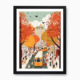 Ankara In Autumn Fall Travel Art 4 Art Print