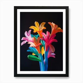 Bright Inflatable Flowers Honeysuckle 4 Art Print