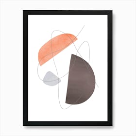 Boho lines and shapes 1 Art Print