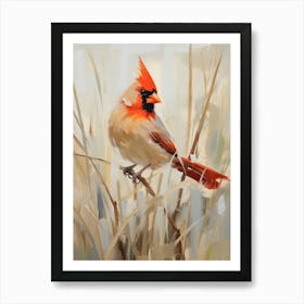 Bird Painting Cardinal 1 Art Print