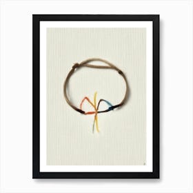 Friendship Bracelet 1, Symbol Abstract Painting Art Print
