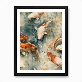 Watercolor Koi 03 Art Print