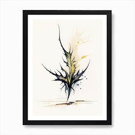 Devil's Claw Herb Minimalist Watercolour 2 Art Print