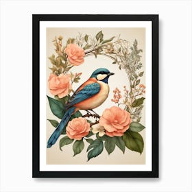 Bird In A Wreath 7 Art Print