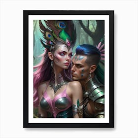 Warrior Couple Art Print