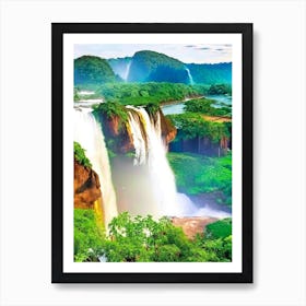 Iguacu Falls Of The North, Brazil Majestic, Beautiful & Classic (3) Art Print