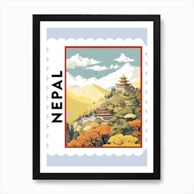 Nepal 1 Travel Stamp Poster Art Print