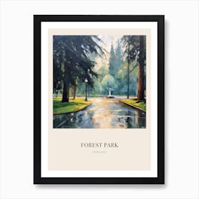 Forest Park Portland United States 3 Vintage Cezanne Inspired Poster Art Print