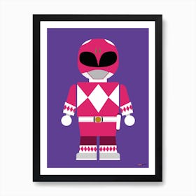 Toy Power Ranger Pink  Art Print