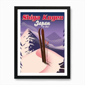 Shiga Kogen Japan To Ski Art Print