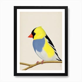 American Goldfinch 2 Illustration Bird Art Print