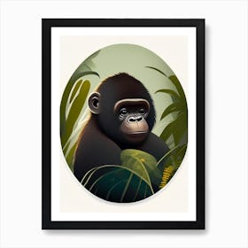 Baby Gorilla, Gorillas Cute Kawaii 3 Art Print