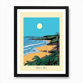 Poster Of Minimal Design Style Of Byron Bay, Australia 4 Art Print