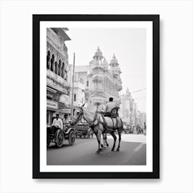 Hyderabad, India, Black And White Old Photo 3 Art Print