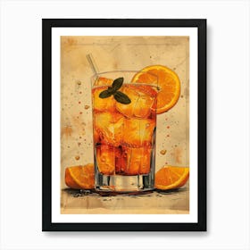 Orange Iced Tea 33 Art Print